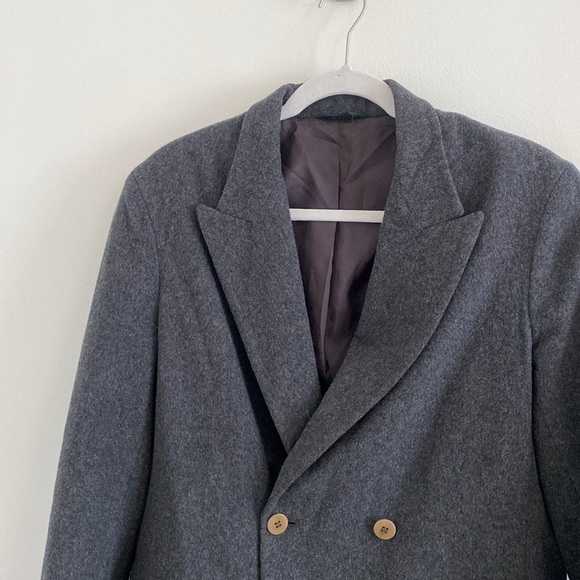 J. Crew Dark Heather Gray Wool Cashmere Blend Coat Blazer size 8 - Picture 2 of 9